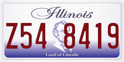 IL license plate Z548419