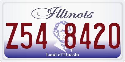 IL license plate Z548420