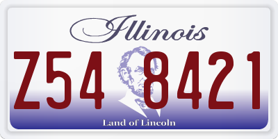 IL license plate Z548421