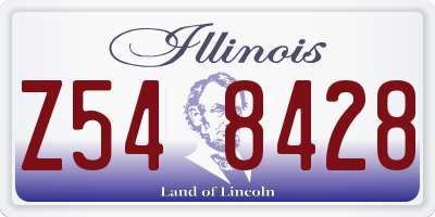 IL license plate Z548428
