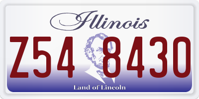 IL license plate Z548430