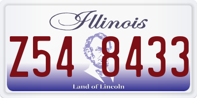 IL license plate Z548433