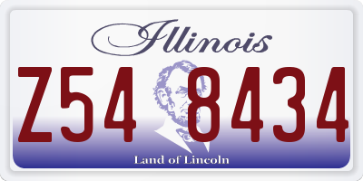 IL license plate Z548434
