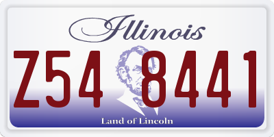 IL license plate Z548441