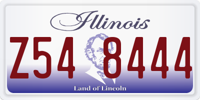 IL license plate Z548444
