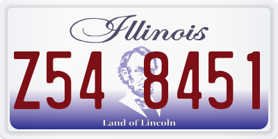 IL license plate Z548451