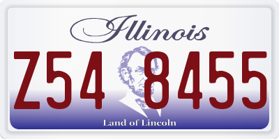 IL license plate Z548455