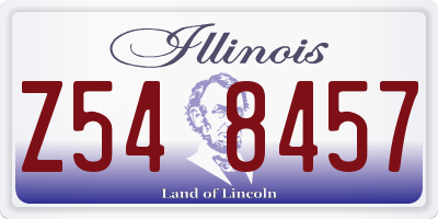 IL license plate Z548457