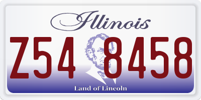 IL license plate Z548458