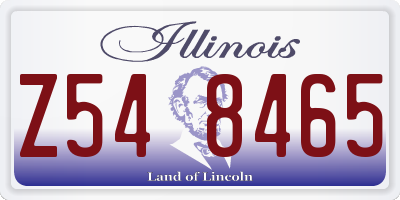 IL license plate Z548465