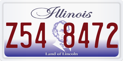 IL license plate Z548472
