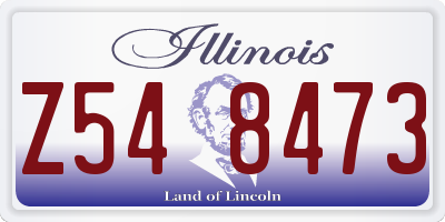 IL license plate Z548473