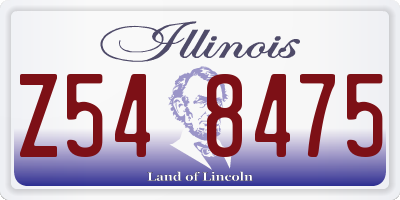 IL license plate Z548475