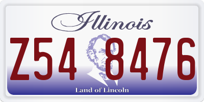 IL license plate Z548476