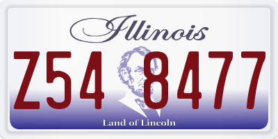 IL license plate Z548477