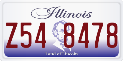 IL license plate Z548478