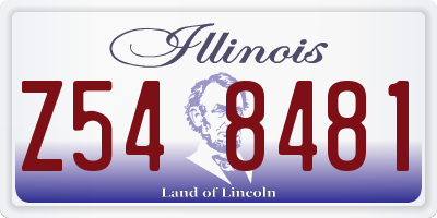 IL license plate Z548481