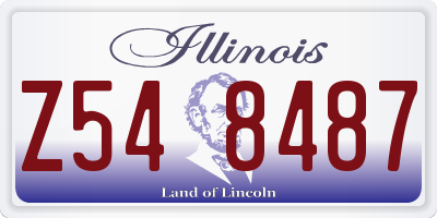 IL license plate Z548487