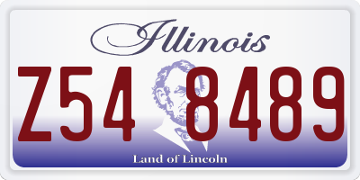 IL license plate Z548489