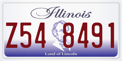 IL license plate Z548491
