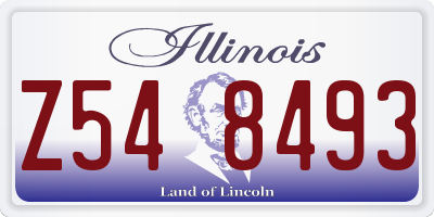 IL license plate Z548493