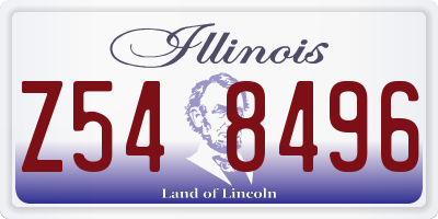 IL license plate Z548496