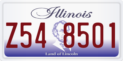 IL license plate Z548501