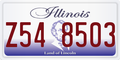 IL license plate Z548503