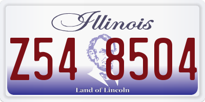 IL license plate Z548504