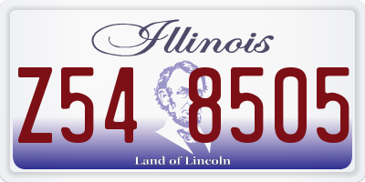 IL license plate Z548505