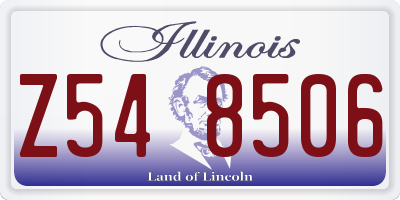 IL license plate Z548506