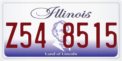 IL license plate Z548515