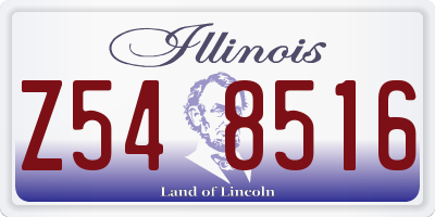 IL license plate Z548516