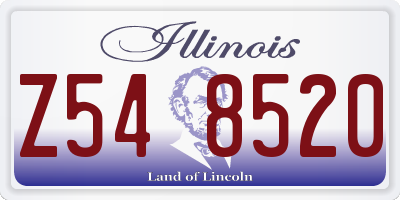 IL license plate Z548520