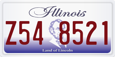 IL license plate Z548521