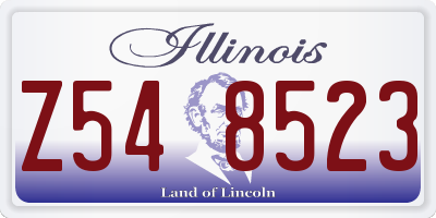 IL license plate Z548523