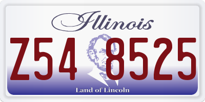 IL license plate Z548525