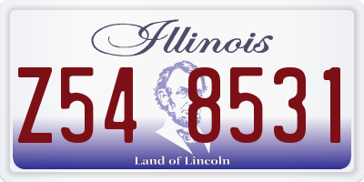 IL license plate Z548531