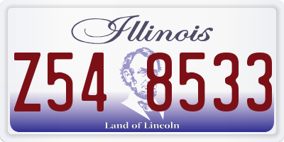 IL license plate Z548533