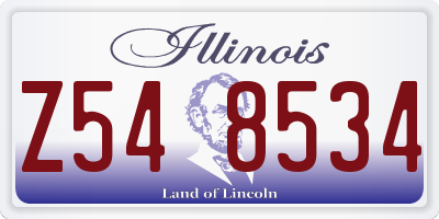 IL license plate Z548534