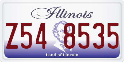 IL license plate Z548535