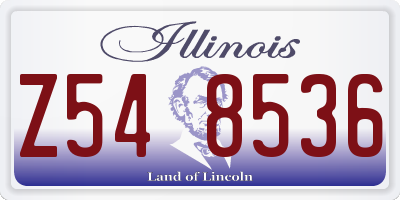 IL license plate Z548536