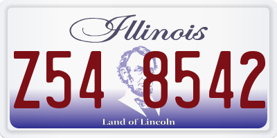 IL license plate Z548542