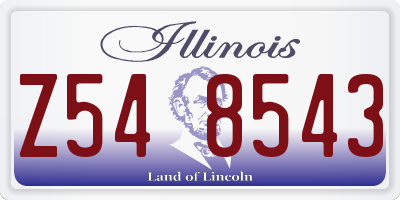 IL license plate Z548543