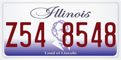 IL license plate Z548548