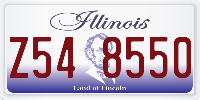 IL license plate Z548550