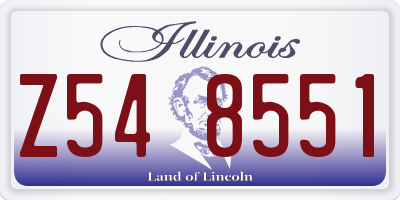 IL license plate Z548551