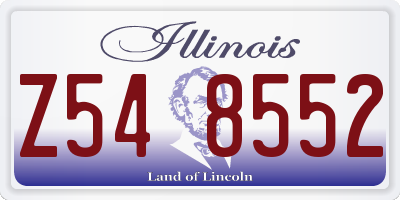 IL license plate Z548552