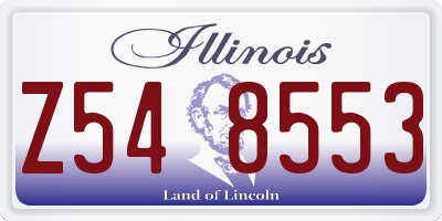 IL license plate Z548553