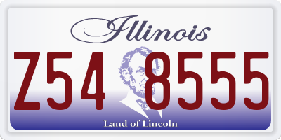 IL license plate Z548555